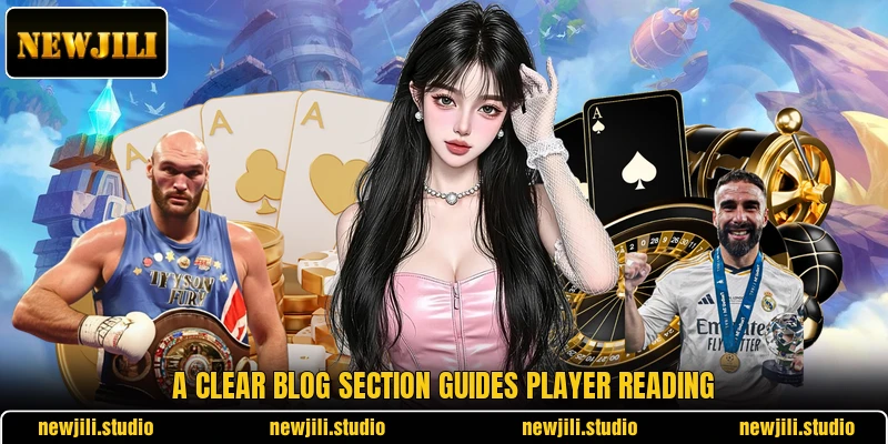 A clear blog section guides player reading A clear blog section guides player reading