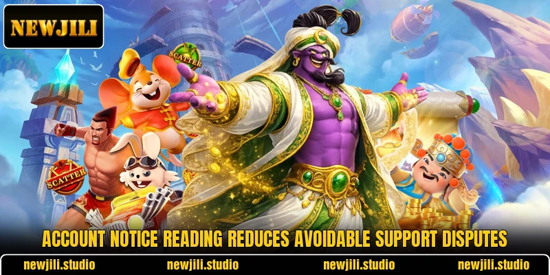 Account notice reading reduces avoidable support disputes Account notice reading reduces avoidable support disputes