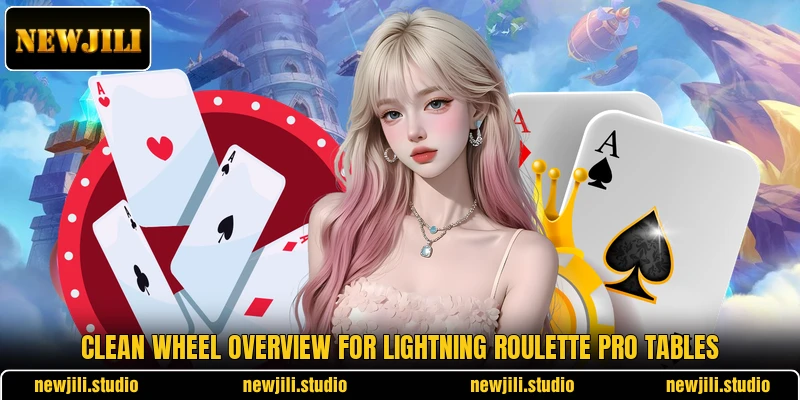 Clean wheel overview for Lightning Roulette Pro tables