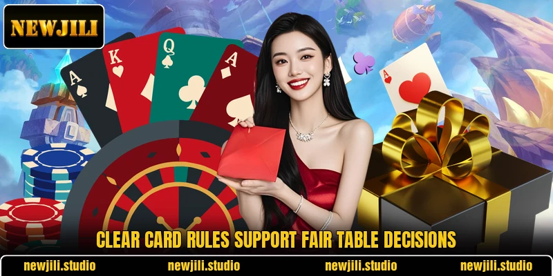 Clear card rules support fair table decisions Clear card rules support fair table decisions