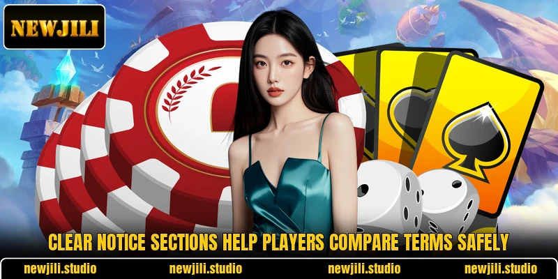 Clear notice sections help players compare terms safely Clear notice sections help players compare terms safely