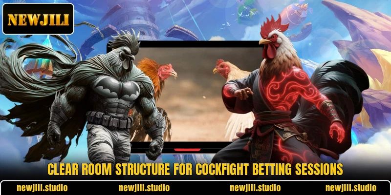 Clear room structure for cockfight betting sessions Clear room structure for cockfight betting sessions