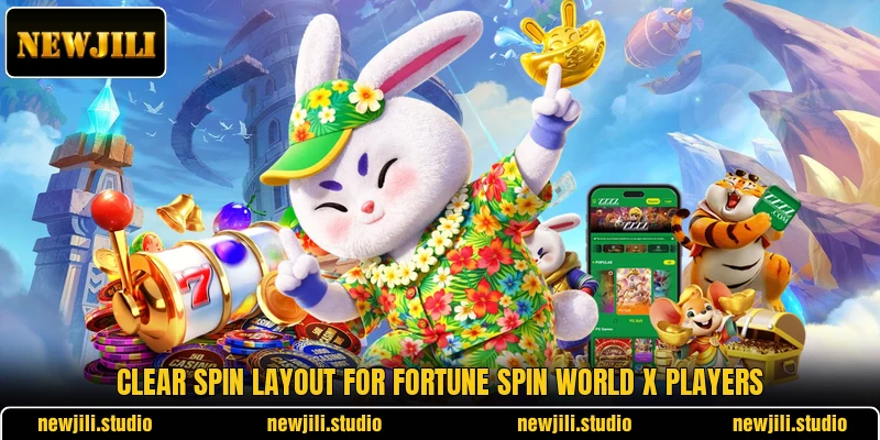 Clear spin layout for Fortune Spin World X players