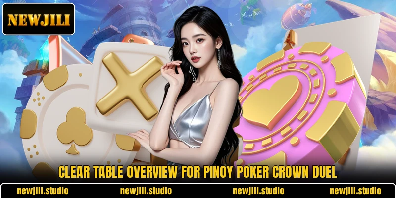 Clear table overview for Pinoy Poker Crown Duel
