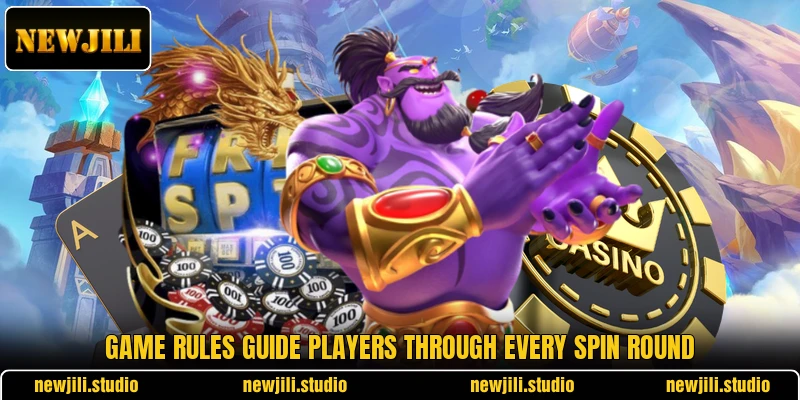 Game rules guide players through every spin round