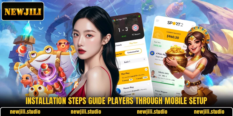 Installation steps guide players through mobile setup