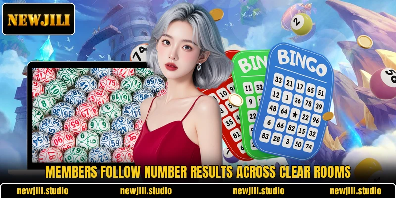 Members follow number results across clear rooms Members follow number results across clear rooms