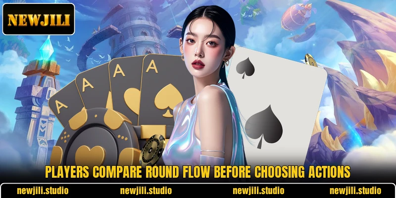 Players compare round flow before choosing actions Players compare round flow before choosing actions