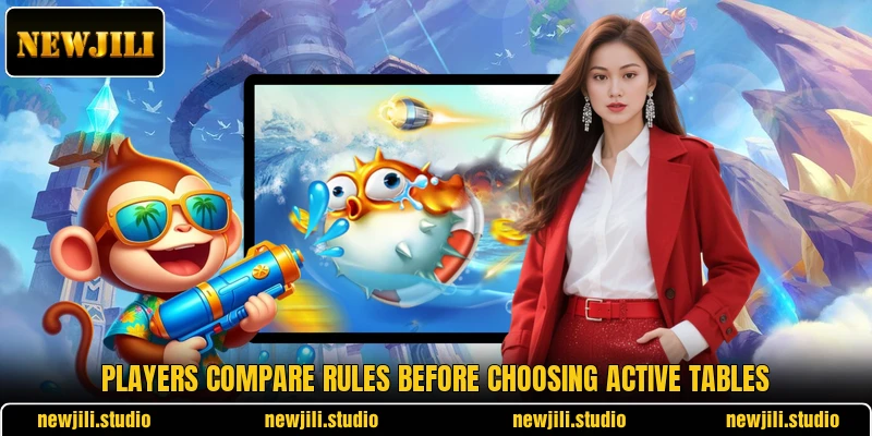 Players compare rules before choosing active tables