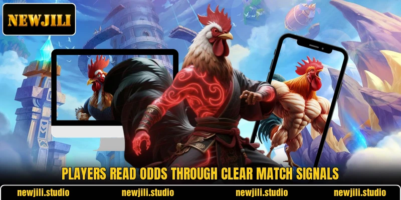 Players read odds through clear match signals Players read odds through clear match signals