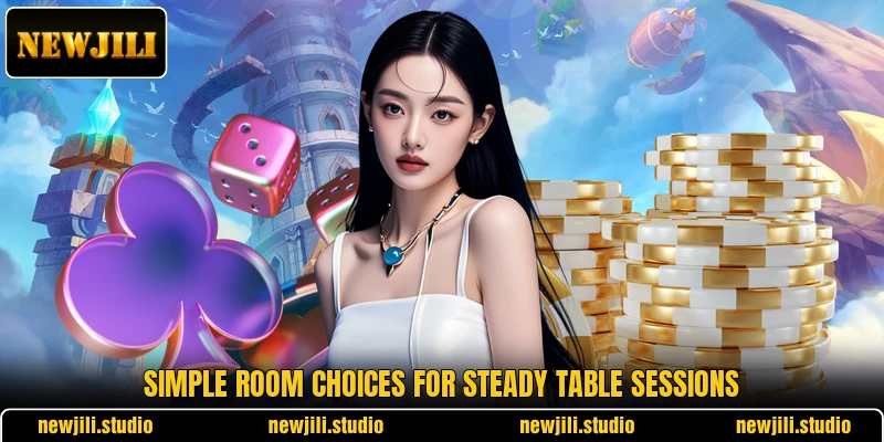 Simple room choices for steady table sessions