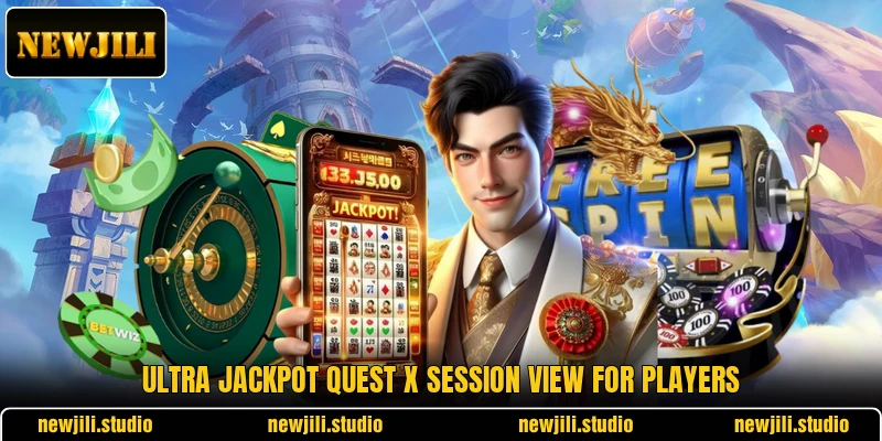 Ultra Jackpot Quest X session view for players
